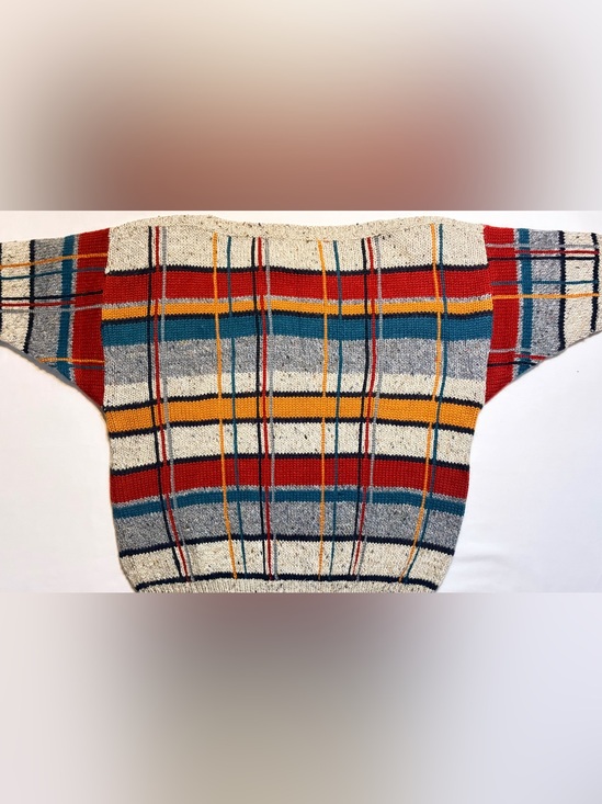 liz wear Sweaters - Vintage 90s Lizsport Liz Claiborne Plaid Knit Pullover Sweater Size L 90s Grunge